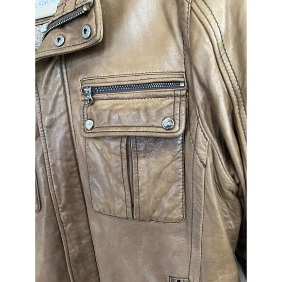 Marc New York Andrew Marc mens size large brown leather jacket - Picture 4 of 6